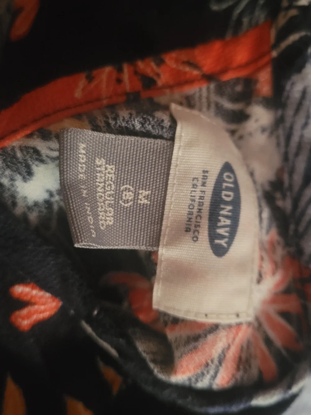 Old Navy Navy Floral Ruffle-Sleeve Blouse